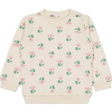Civil Girls Çıtır Çiçek Baskılıü 2-5 Yaş Sweatshirt - Bej