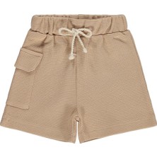 Civil Baby Kız Bebek Düz Cepli Bej Şort 12-18 Ay Basic Fit Rahat Kesim Özellikleriyle