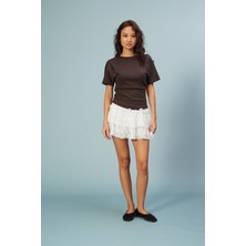 Nisan Triko Reglan Kol Pamuklu T-Shırt