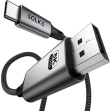 Solke Usb-C To Displayport 1.4 Kablo 2 Metre - 8k 60Hz / 4K 144Hz Destekli Type C To Dp Monitör Kablosu