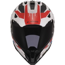 Ls2 Pıoneer 2 Namıb Beyaz-Mavi-Kırmızı Kask