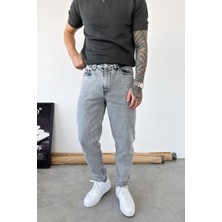 HAFKA Açık Gri Basic Boyfriend Pantolon