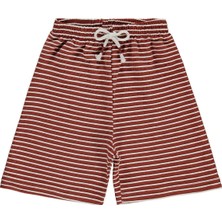 Civil Boys Kabartma Çizgili 6-9 Yaş Şort - Turuncu