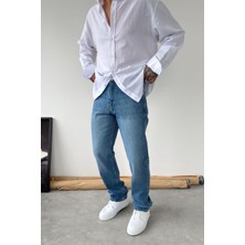 HAFKA Mavi Soft Degrade Regular Pantolon