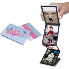 Çılgıntrend Kişiye Özel Akordiyon Tasarımlı 14 Fotoğraflı Sert Kapak Bebek Albümü