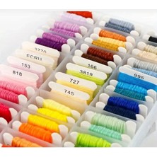 Atlas Hobi Kutulu Muline Ip Kanaviçe Nakış Ipi Seti 80 Renk