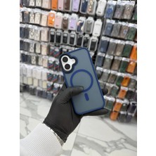 Bilişim Akademi iPhone 17 Mat Buzlu Kılıf Magsafe Kılıf Kalın Silikon Premium Armor Kılıf  Tuşlu Kılıf - Lacivert