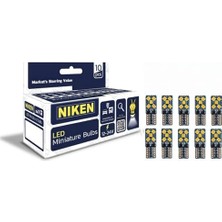 Niken Nıken T10 TURUNCU,12-24V, Park ve Plaka Lambası Için,led Minyatür Ampul, 10 Adet Set