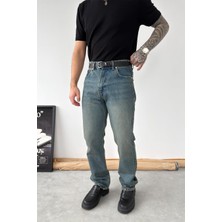 HAFKA Eskitme Mavi Soft Degrade Regular Pantolon