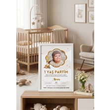 Atelier Baskı Kişiye Özel Doğum Günü Partisi Davetiye Posteri (A4 Boyut - Çerçevesiz)