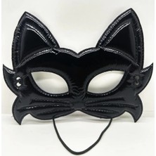 Marsilyan Siyah Renk Kumaş Malzemeden Imal Eva Kedi Maskesi