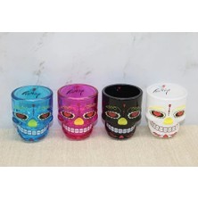 Marsilyan Istanbul Temalı Cam Kurukafa Shot Bardak Renkli Model 2