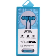 MiraLive Karler Bass KR-207 Mıknatıslı Kablolu Kulaklık - Mavi