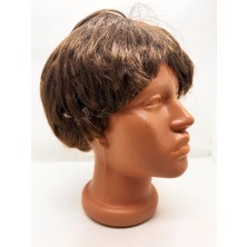 MiraLive Kahverengi Kısa Kesim Içi Astarlı Erkek Peruğu