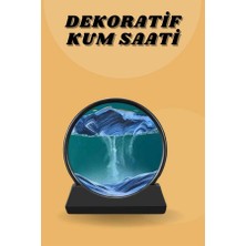 MiraLive Kum Saati Yuvarlak Şık Kum Tablosu Dekoratif Kum Sulu Kum Saati