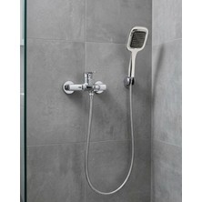 MiraLive Siyah Duş Seti El Duşu Başlığı Spiral Hortum Dayanıklı Banyo Duş Aksesuarı