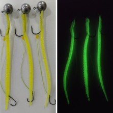 Hobimexpress Lrf ( 8 gr - 11 cm ) Silikonu + Hırsızlı Hazır ( Full Uv Glow ) - 3 Adet