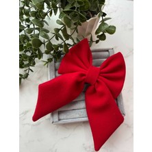 Cicis Accessories Kırmızı Kaşe Kumaş Fiyonk Toka