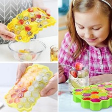 MiraLive Yumurcak Shop® 37 Bölmeli Slikon Petek Şeklinde Buz Kalıbı
