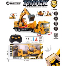 Berattoys 29CM Şarjlı Uzaktan Kumandalı Sesli Işıklı Kamyon Iş Makinası Kumandalı Iş Aracı