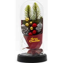 MiraLive Yılbaşı Temalı Işıklı Dekoratif Cam Fanus - Model 3