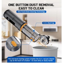 Marsilyan Araç Süpürgesi Şarjlı 120W 20.000PA Göstergeli Yeni Nesil Metal Filtre Extra Vakum ve Üfleme