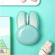 Marsilyan Tavşan Figürlü Kablosuz Mouse Pil Dahil Etiket Hediyeli Mavi