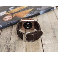 MiraLive Apple Watch Uyumlu Deri Kordon 42-44-45MM Nm4-As3 Kahve