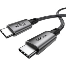 Solke Usb4 Type-C To Type-C Kablo 1.8 M 240W Pd 40GBPS 8k 60Hz Thunderbolt 3/4 Uyumlu