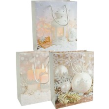 Zero Land Techmrt 19*23 Yılbaşı Ipli Karton Çanta 1 Adet - Ebruli