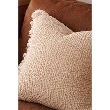 Ces Home Krem Renk 2'li Müslin Kırlent Kılıfı (50X50)