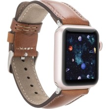 MiraLive Apple Watch Uyumlu Deri Kordon 42-44-45MM RST2EF Taba