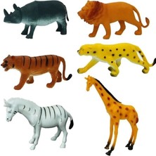 MiraLive Vahşi Hayvanlar Poşetli 6'lı Hayvan Oyun Seti