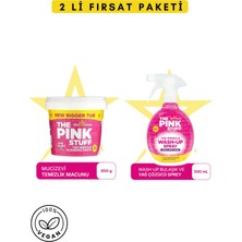 The Pink Stuff Mucizevi Miracle Temizlik Macunu 850 gr + Wash-Up Bulaşık ve Yağ Çözücü Sprey 500 ml