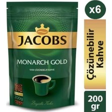 Jacobs Monarch Gold 200 gr 6'lı Paket Kafeinli Öğütülmüş Kahve Ekonomik Seçenek