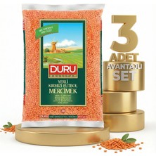 Duru Kırmızı Futbol Mercimek 3x1 kg