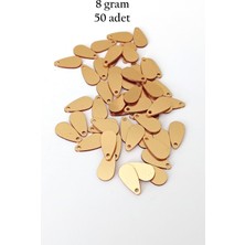 Oya Abiye Bileklik Kolye Pleksi Metalik Plastik Pul Altın Renk 8 Gram 50 Adet - BNC484