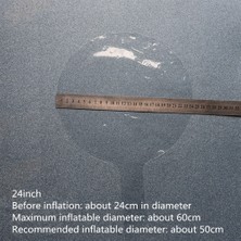 MiraLive Kırmızı Simli Yuvarlak Şeffaf Balon 24 Inç