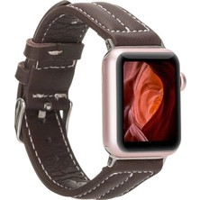 MiraLive Apple Watch Uyumlu Deri Kordon 42-44-45MM Nm3-As3 Kahve