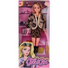 MiraLive WG-115519-20 Kürk Ceketli Elbiseli Bebek 29 cm  - 1 Adet Stokta Olan Gönderilir