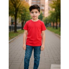 Windy Island Erkek Çocuk Bisiklet Yaka %100 Pamuk Basic Kısa Kollu T-Shirt