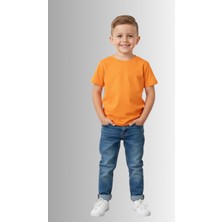 Windy Island Erkek Çocuk Bisiklet Yaka %100 Pamuk Basic Kısa Kollu T-Shirt