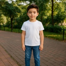 Windy Island Erkek Çocuk Bisiklet Yaka %100 Pamuk Basic Kısa Kollu T-Shirt