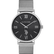 U.S. Polo Assn. Erkek Kol Saati USPA1024-03 Metalik Gri Kasa ve Kordon 5 ATM Suya Dayanıklı
