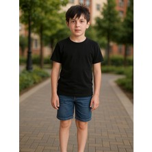 Windy Island Erkek Çocuk Bisiklet Yaka %100 Pamuk Basic Kısa Kollu T-Shirt