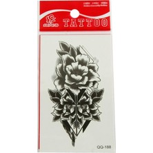 Zero Land Techmrt Gül Tattoo Dövme Sticker - Beyaz