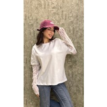 Leilaa Kolları Dantel Detaylı T-Shirt