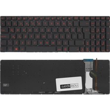 Notespare Asus Uyumlu N551JX-CN037H, N551JX-CN043H, N551JX-CN043T Klavye Tr Işıklı Siyah
