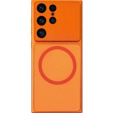 Fenza Samsung Galaxy S23 Ultra Uyumlu Kamera Korumalı Magsafe Wireless Şarj Özellikli Full Glass Arka Kapak