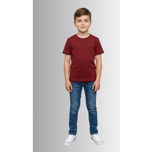 Windy Island Erkek Çocuk Bisiklet Yaka %100 Pamuk Basic Kısa Kollu T-Shirt